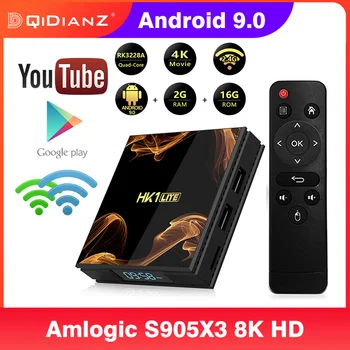 

2020 HK1LITE TV Box Android 9 9.0 RK3228A Smart Set Top Box 2G 16G 4K 1080P TVBOX Youtube Media Player