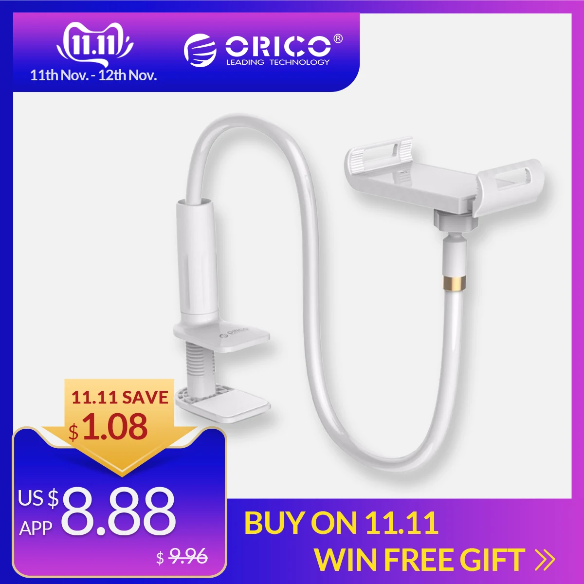 Günstige ORICO Faul Telefon Halter Bett Tisch 360 Grad Einstellbare Handy Stehen Flexible Rotierenden Halterung Für Live übertragung Tablet
