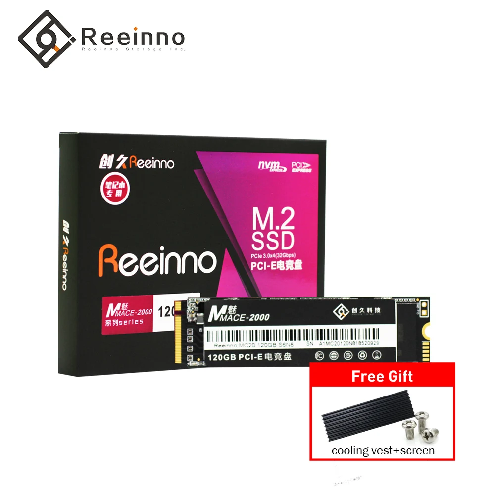 Reeinno Mace2000 ssd m.2 PCIe Nvme 2280 128 ГБ 256 512 1 ТБ 3D NAND flash 8 Внутренний твердотельный накопитель