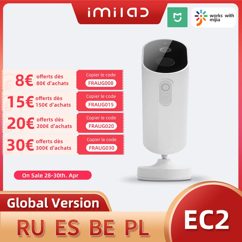 Review IMILAB EC2 IP Camera 1080P HD Wireless WiFi Camera Battery Power Smart Outdoor Security Camera CCTV Infrared Night Vision Camera