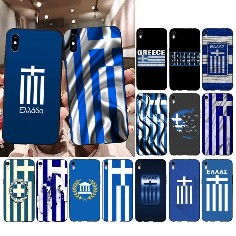 Greece Greek National Flags Phone Case for iPhone 13 11 12 pro XS MAX 8 7 6 6S Plus X 5S SE 2020 XR cover iphone xr wallet case