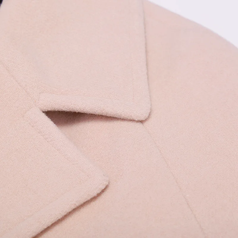 Winter 2020 New Pink Versatile Wool Coat Medium