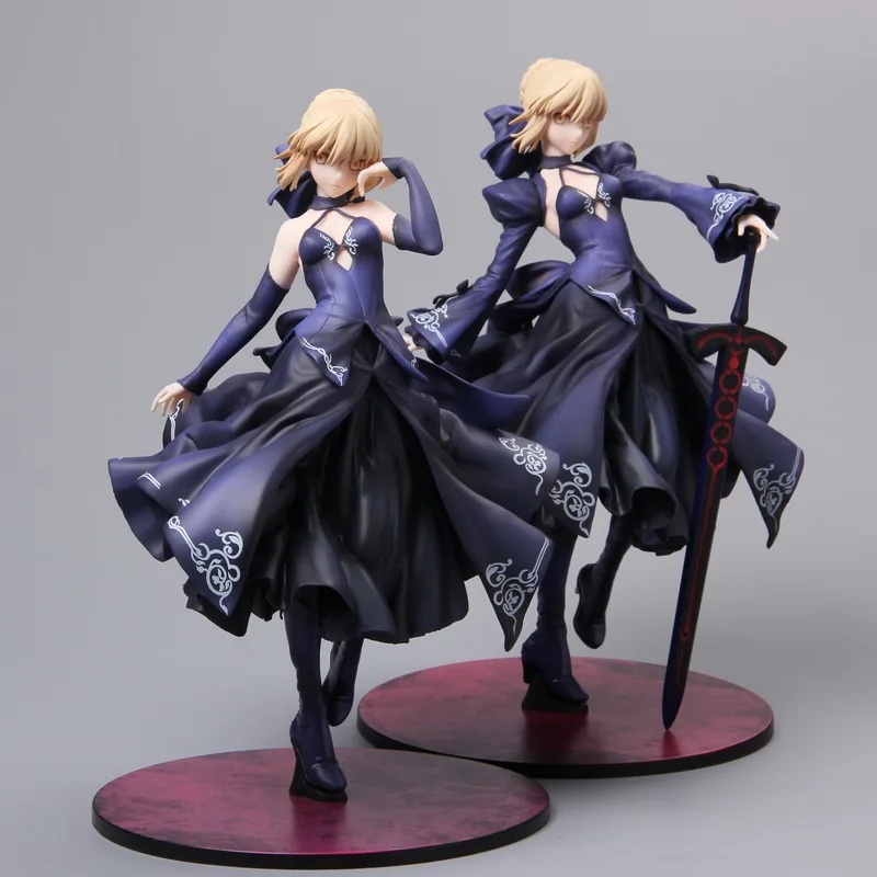 

Lensple Fate Grand Order Saber Arturia Pendragon Alter PVC Action Figure Toys Fate Stay Night Black Saber Model Toy