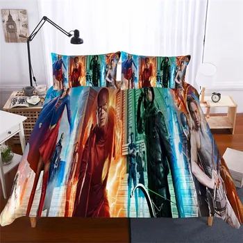 

HELENGILI 3D Bedding Set Flash Print Duvet Cover Set Bedcloth with Pillowcase Bed Set Home Textiles #SDX-05