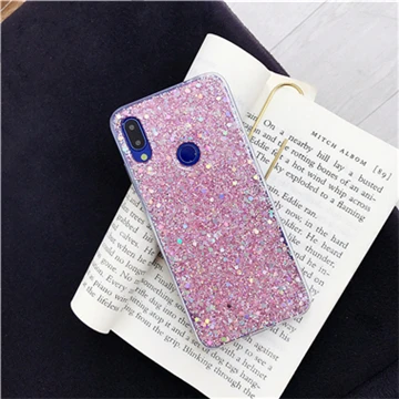 Для Xiao mi Red mi 5 6 Pro Note 5 6 7 Pro чехол Роскошный силиконовый Блестящий со стразами и пайетками чехол для телефона для Xiaomi mi 8 9 SE Lite - Цвет: Pink