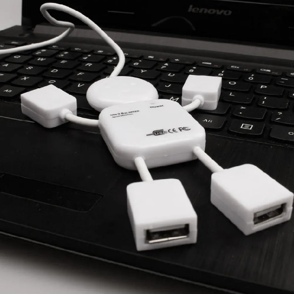 

Humanoid 4 Port Hub High-Speed USB 2.0 Splitter Cable Adapter for Laptop PC