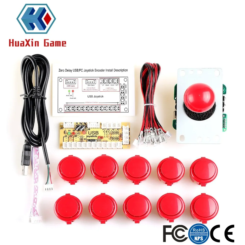 Controller Arcade Per Raspberry Pi, Kt Fai Da Te Per Mame E Windows Zero Delay, Encoder Usb, Joystick, Joystick A 8 Vie, Pulsante