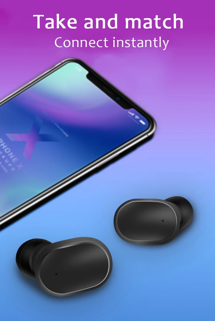 AI управление Bluetooth стерео Бас беспроводной шумоподавление Гарнитура микрофон Handsfree наушники
