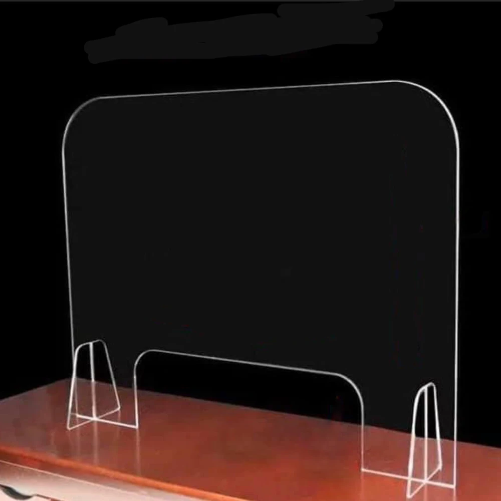 

27.56x23.62inch Sneeze Guard Plexiglass Shield Protection Safety Counter Top Acrylic Perfection Desk Reception Office Store