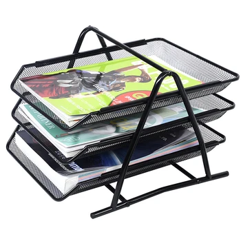 

Office Filing Trays Holder A4 Document Letter Paper Wire Mesh Storage Organiser