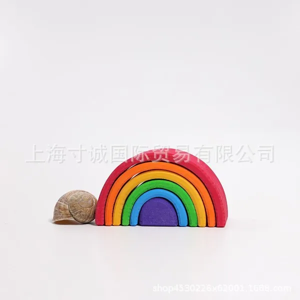 

(Non-Price Inquiry Go Private with) Germany Grimms' Green Rainbow Building Blocks Early Childhood Educational 6-Piece Rainbow