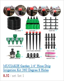 MUCIAKIE 10-50M 4/7-3/5 мм снижение микро капельного Наборы орошения сада снижение падение Системы Синий изгиб стрелка Системы