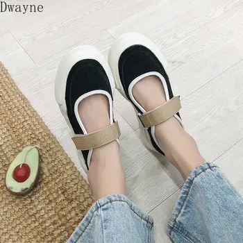 

2019 spring and summer new net red soft sister Mary Jane shoes women wild sports casual canvas shoes tide shoes