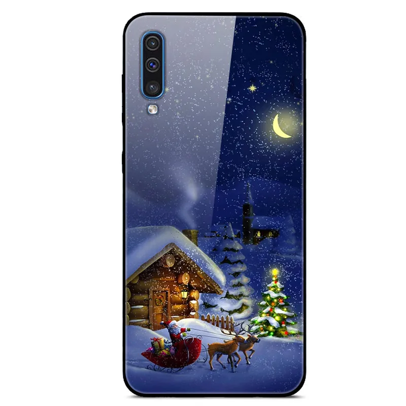 36 Для samsung A70 чехол закаленное Стекло жесткая накладка на заднюю панель для samsung Galaxy A30S A50S A10S чехол для телефона бампер A10 A20 A30 A40 A50 70 - Цвет: 36