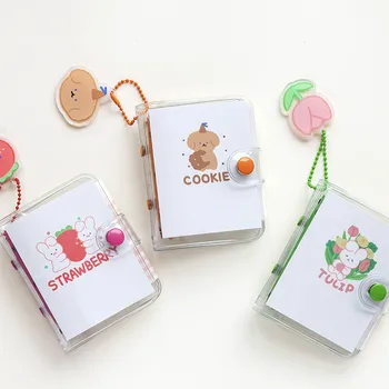 

Kawaii Mini Pocket Loose Leaf Agenda Book 80mm*100mm 80P Cartoon Colorful Notebook Grid Paper+Free Pages Cute School Office Gift