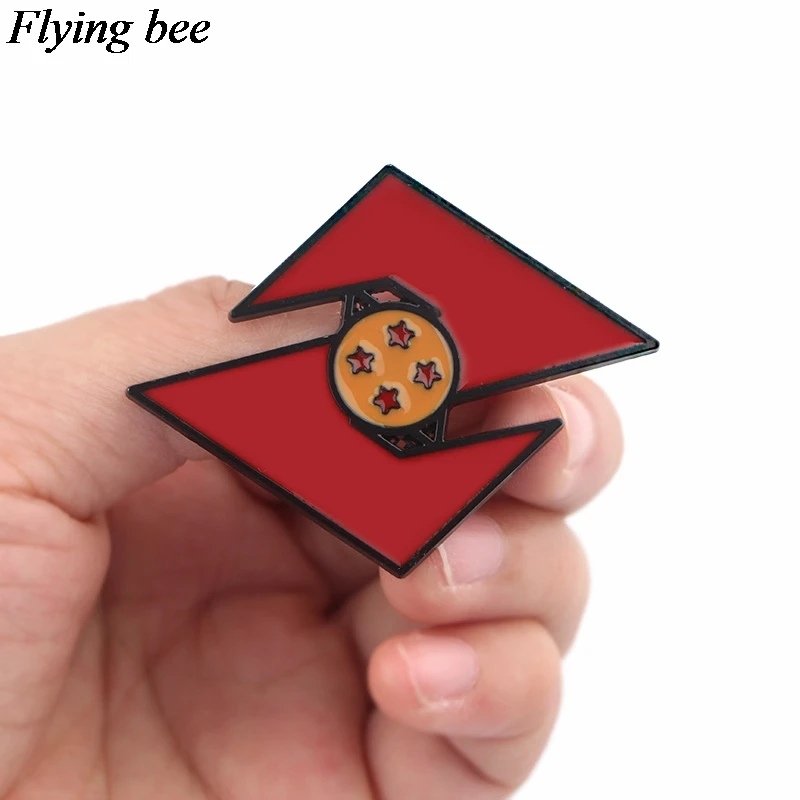 Flyingbee брошь в стиле аниме и булавка дракон Брошь с помпоном эмаль шпильки Нагрудный значок броши на булавке значок для друзей женщин мужчин X0576