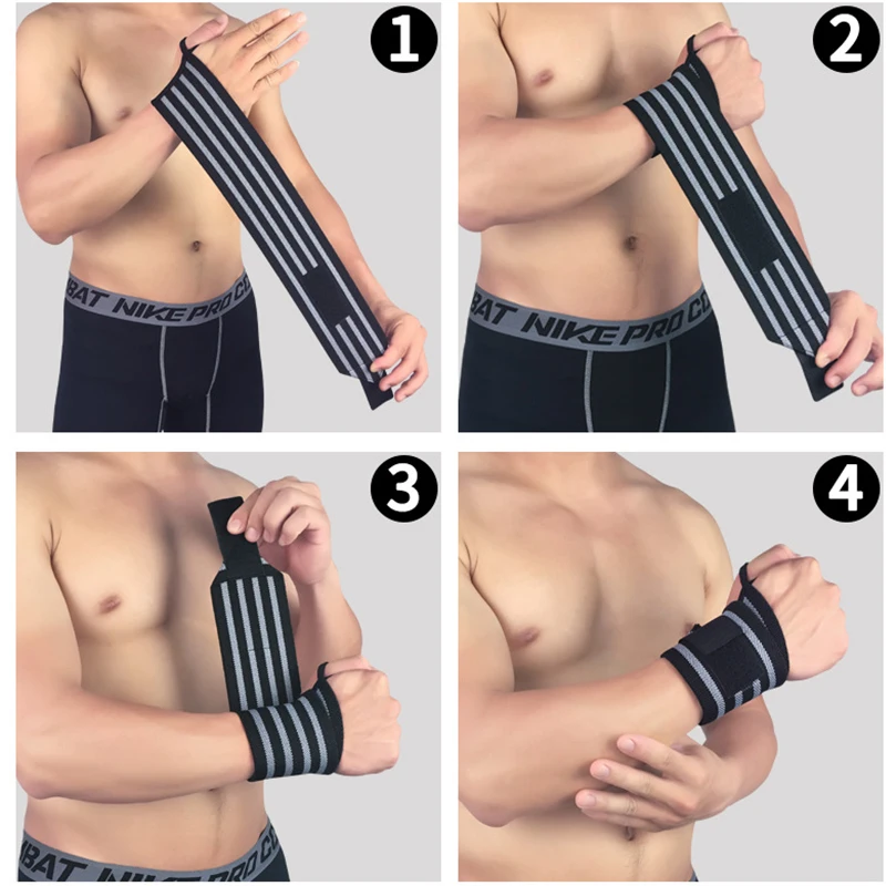 Weight Lifting Elastic Wristband Breathable Wrist Wraps Bandage for Gym Fitness Weightlifting Powerlifting Wrist Brace Support
