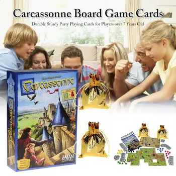 

Carcassonne Board Game Tarot Cards Durable Sturdy Party Playing Card For Player Over 7 Years Old Winter Edition Deck Table Games