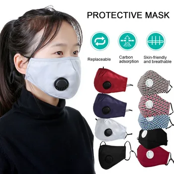 

PM2.5Pure cotton filter with valve mask activated carbon running outdoor riding mask