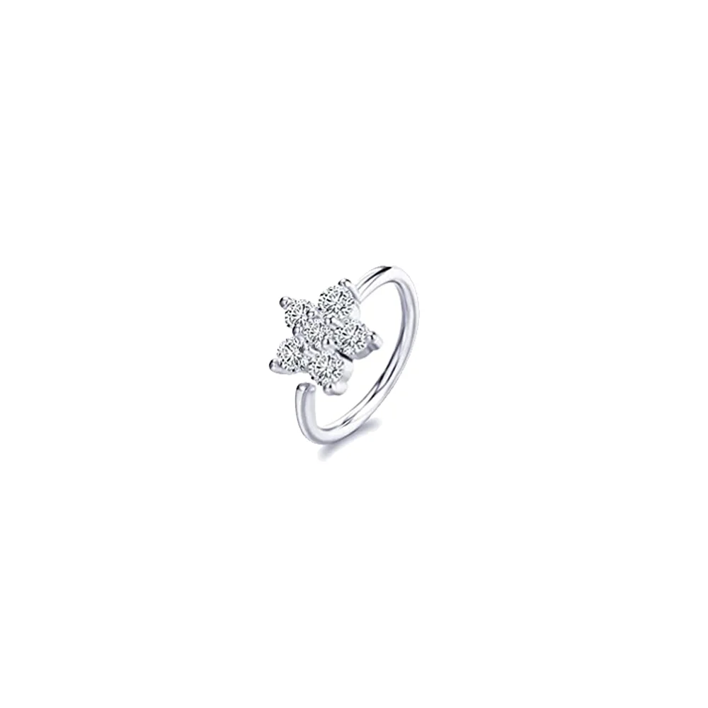 Nose Piercing Hoop Ring Hinged Segment Zircon Septum Piercing Opal Ear Cartilage Tragus Helix Lip Nariz Pircing Cuff Goth Hoop