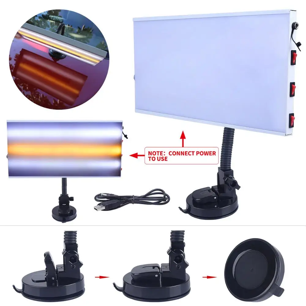 Paintless Dent Repair Tool Removal Lamp Reflector LED Light Line Testing Board 