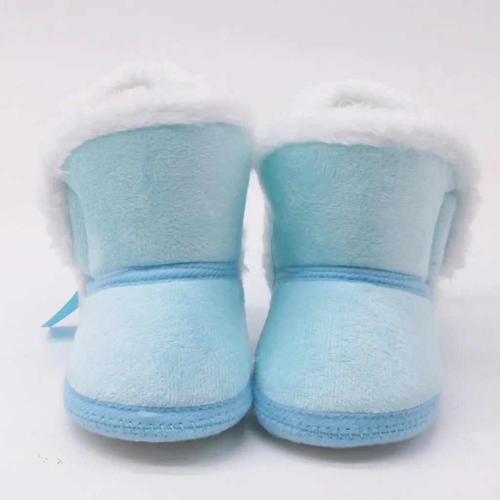 Новорожденный ребенок зимние сапоги противоскользящая плоская обувь младенческие сапоги для снега Детские Девочки Мальчики обувь повседневная Первая ходунки сохраняющие тепло ботиночки