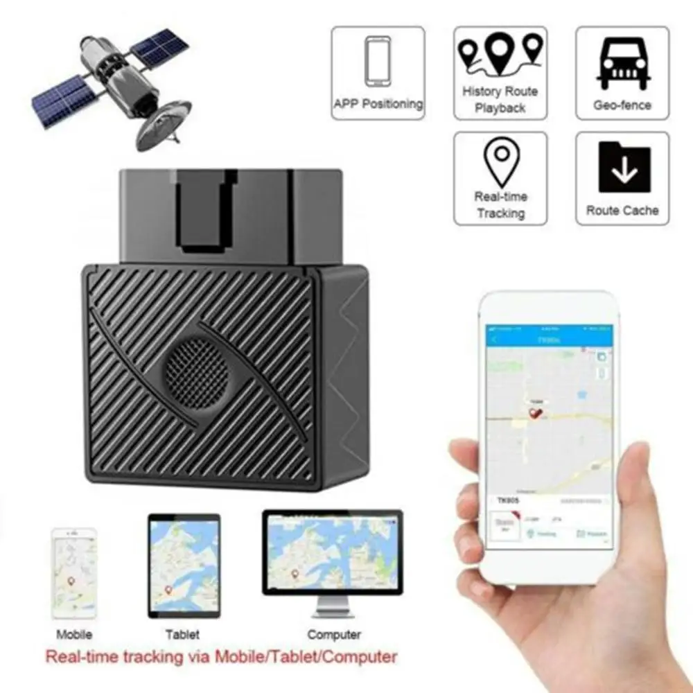 Автомобильный Gps Трекер Obd / Obd2 Gsm трекер Gprs Lbs локатор для отслеживания положения в