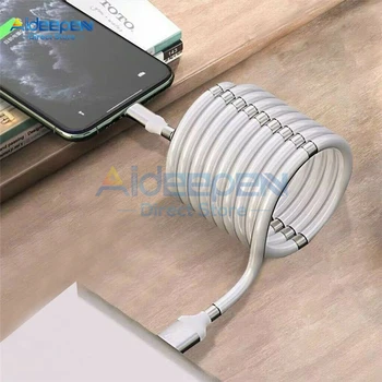 

1M 3ft Magnetic USB Cable Fast Charging USB Type C Cable Magnet Charger Data Charge Micro USB Cable Mobile Phone Cable USB Cord