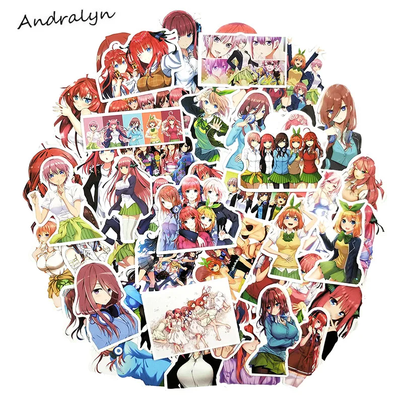 

50 Pcs/Set The Quintessential Quintuplets Stickersr For Laptop Guitar Motocycle Luggage Skateboard Pegatinas Japan Anime Sticker