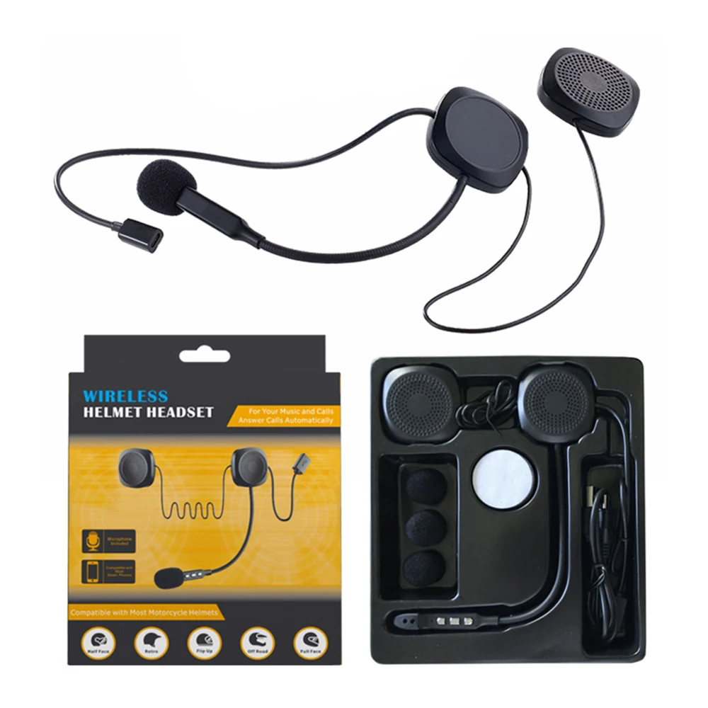 

20m Waterproof Moto Wireless Anti-Interference Helmet Headset Hands Free Bluetooth-compatible V4.2 Intercom For Motorcycle