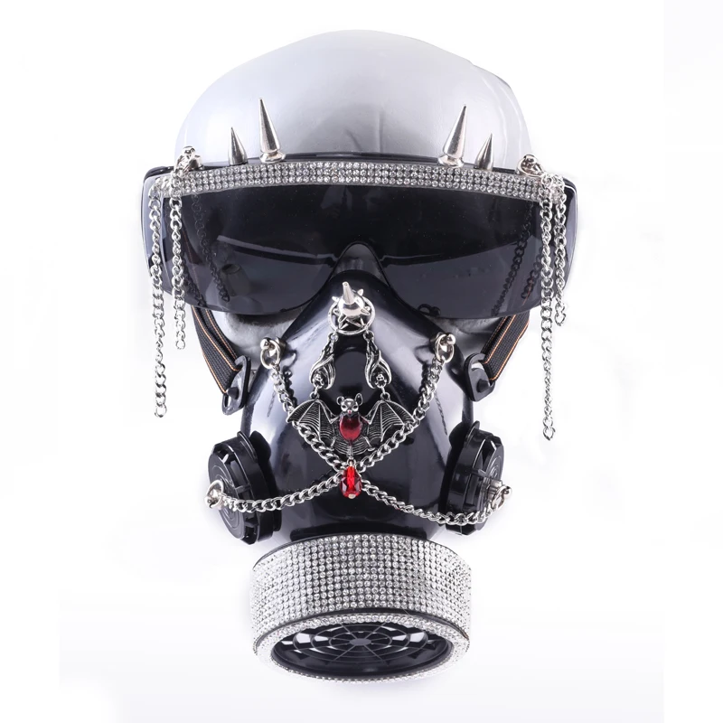 Steampunk Gasmaske Mit Brille – Cosplay Maske Für Halloween & Gothic Kostüme (Kunststoff)