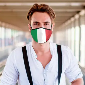 

New 3d Print Italy National flag Military emblem Adult Mouth Mask PM2.5 Activated customization Prevent Anti Virus Women