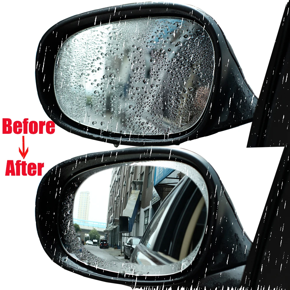 

1Pair Car Rainproof Protector Film Rearview Mirror Sticker Clear Anti Fog Waterproof Film Auto Stickers Car Window Decals