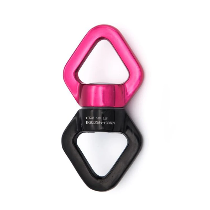 Rope Swivel Connectors Outdoor Rock Climbing Universal Rotator 30KN Aluminum Magnesium Alloy 8 Shape Protective Rotational