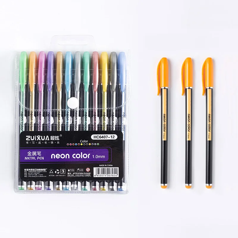 

12/24/36/48pcs Neon Color Highlighter Pen Ballpoint 1.0mm Marker Pens for Calligraphy Liner Painting Drawing Art School A6897