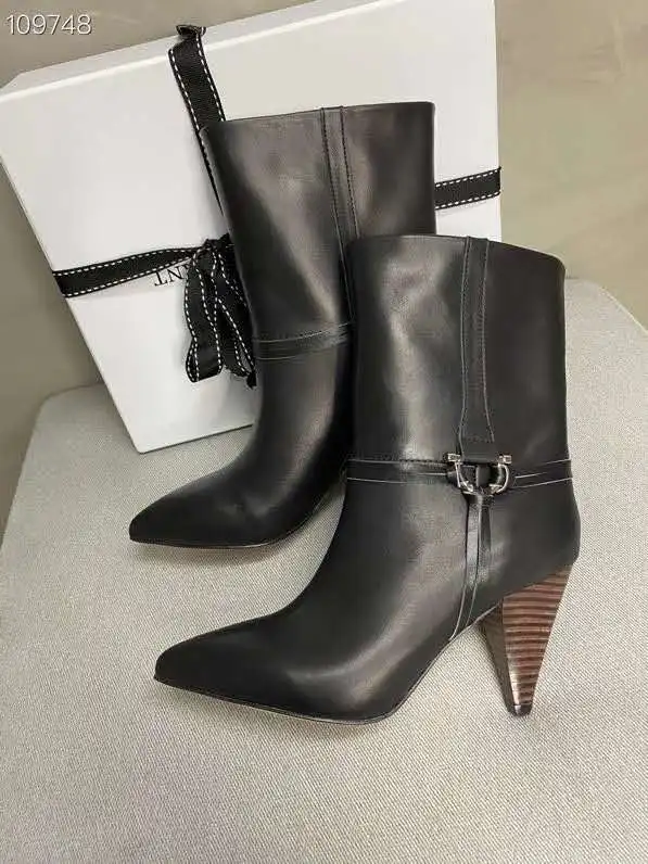 

New Season Paris Lilet Boots 75 Black Leather Boots Women Shoes