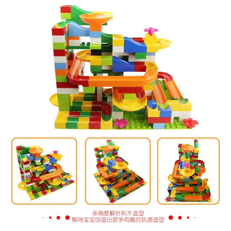 

Cross Border Large Particles Slide Building Blocks Ball Bearing Creative Assembly Children ENLIGHTEN Educational Mom And Baby To