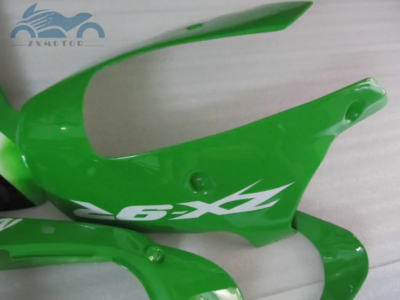 Послепродажный комплект обтекателей для Kawasaki Ninja 1998 1999 ZX9R ABS пластик обтекатели комплект 98 99 ZX-9R зеленый белый запчасти