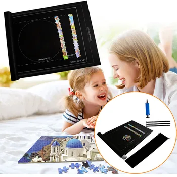 

Puzzle Roll Storage Mat Jigroll Up to 2000 Pieces with Drawstring Kid Children Toy Organizer Storage Puzzle Mat Bag Rug 80x118cm