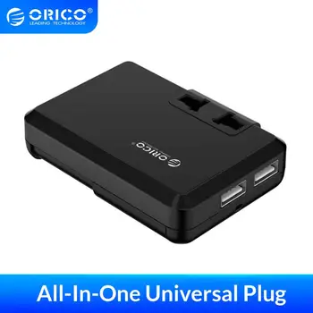 

ORICO All in One Universal International Plug Adapter USB Power Charger Converter EU UK US AU AC Power Charger With 2 USB Port