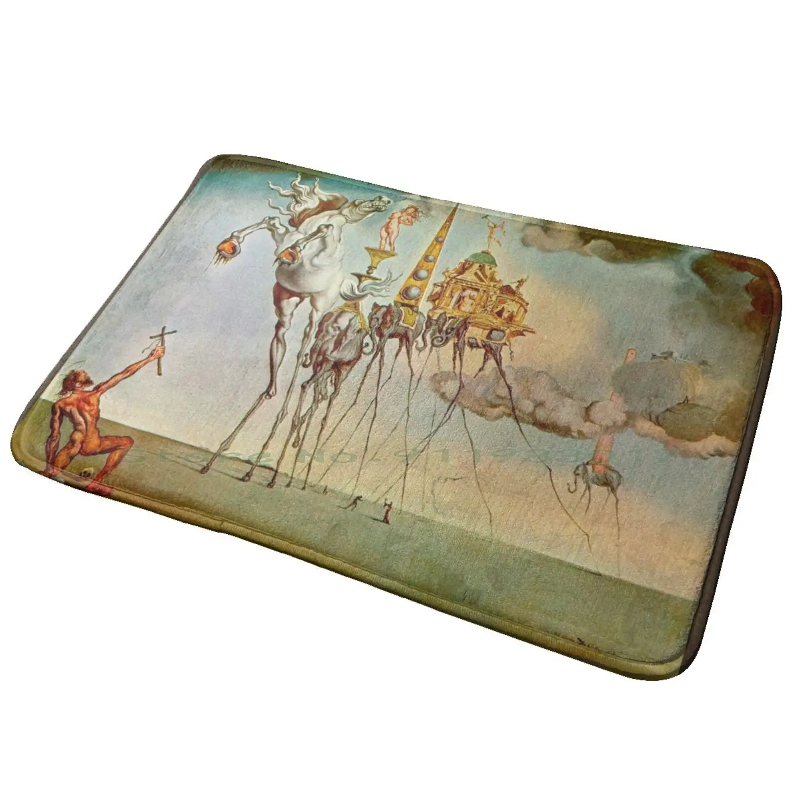 La Tentazione Di St. Anthony Zerbino D'Ingresso Tappetino Da Bagno Tappeto Salvador Dalti Salvadordali Elefanti Creepy Dali El Salvador