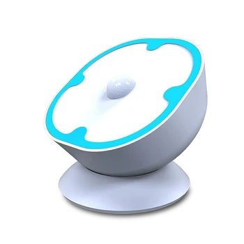 

Rechargeable Usb Led Motion Sensor Night Light 360 Degree Rotating Toilet Wc Kitchen Bedroom Cabinet Wall Portable Reading Table