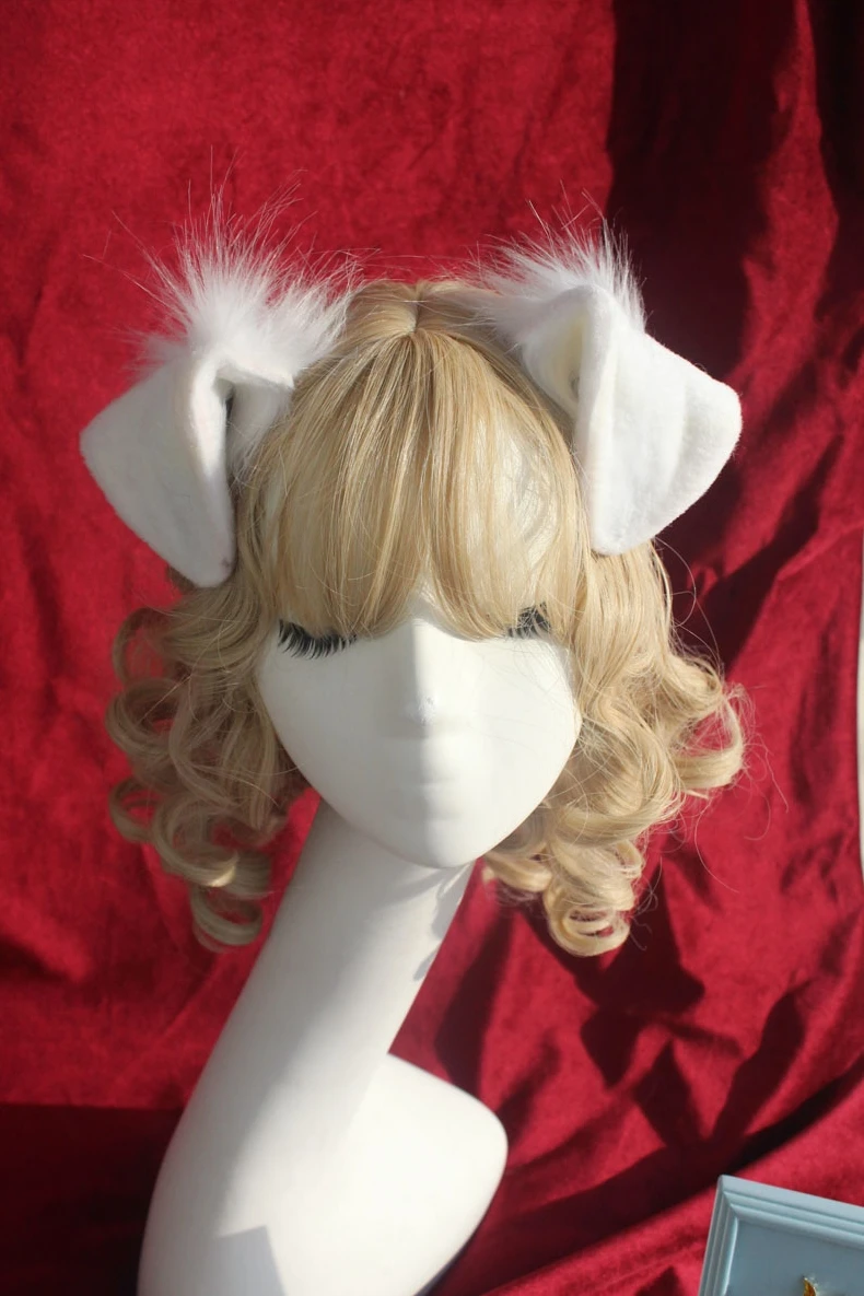 White dog ears headband Clearance