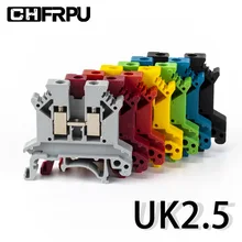 10Pcs Din Rail Terminal Block UK-2.5B Connductor Universal Class Screw Wire Connector Strips Disassemble assembly