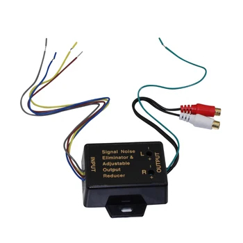 

High Sound Quality Car Audio Converter 2 Way Adjustable RCA Adapter Hifi