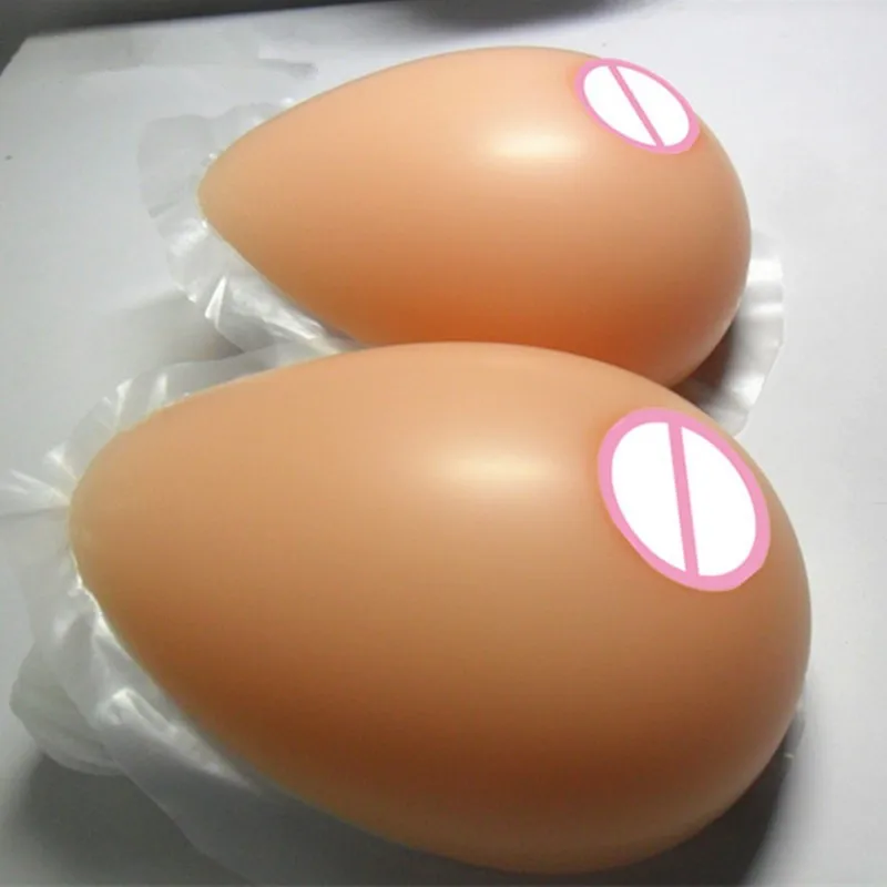 

Free Shipping Water Drop 800g Self-Adhesive Silicone Fake Breast Boob Forms for Enhancer Transvestite Crossdress User