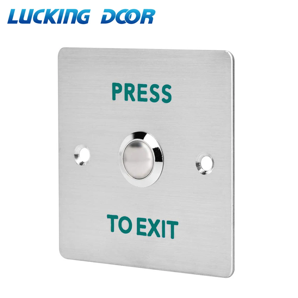 86*86mm IP65 Waterproof switch Door Exit Button Release Push Switch Stainless St