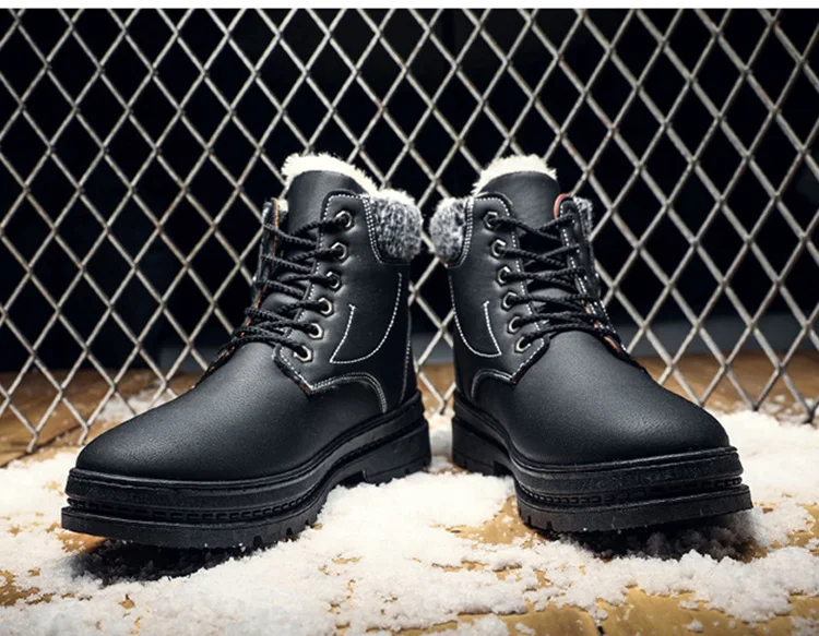 Winter Boots For Men Ankle Boots Casual Shoes Men Male Winter Shoes New Snow Boots Keep Warm With Fur Sneakers Men Footwear