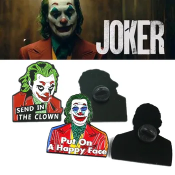 

Joker Cosplay Brooch Joaquin Phoenix Halloween Alloy Drip Oil Brooch Pin Badge