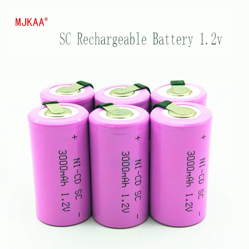 

2019 NEW 12PCS Sub C SC 1.2V 3000mAh Ni-Cd Ni Cd Rechargeable Battery Batteries